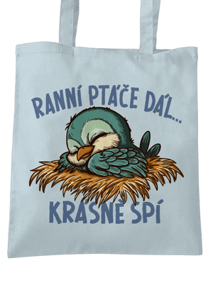 Ranní ptáče spí taška Pastel Blue
