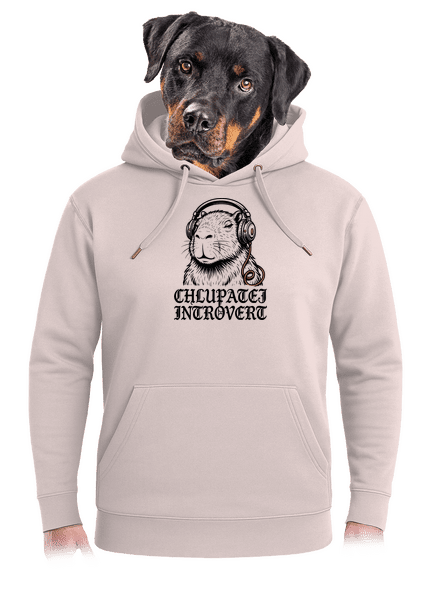 Chlupatej introvert unisex mikina premium Rose Chalk