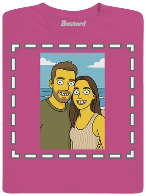 Simpsonovi z vlastní fotky dětské tričko Fuchsia