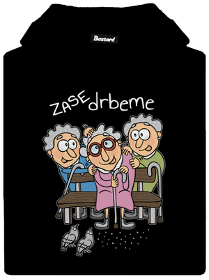 Zase drbeme pánská mikina klokanka Black