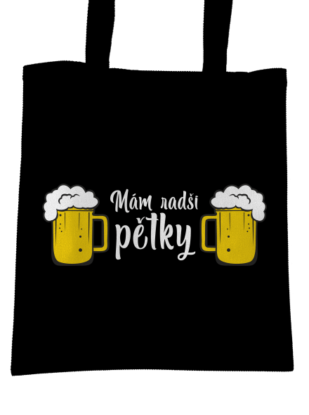 Mám raději pětky taška Black