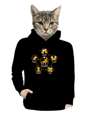 Pivní obvody dámská mikina klokanka Black