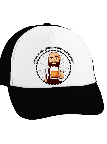 Pivo dobrovolně kšiltovka truckerka Black cap