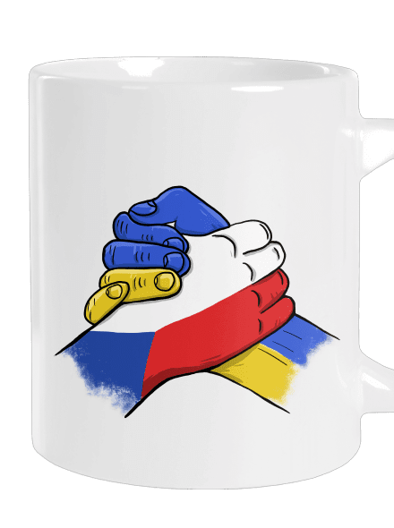 Ukrajina - Podpora velký hrnek White