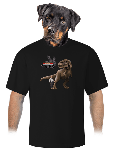 Komisař T-Rex unisex tričko oversized Black