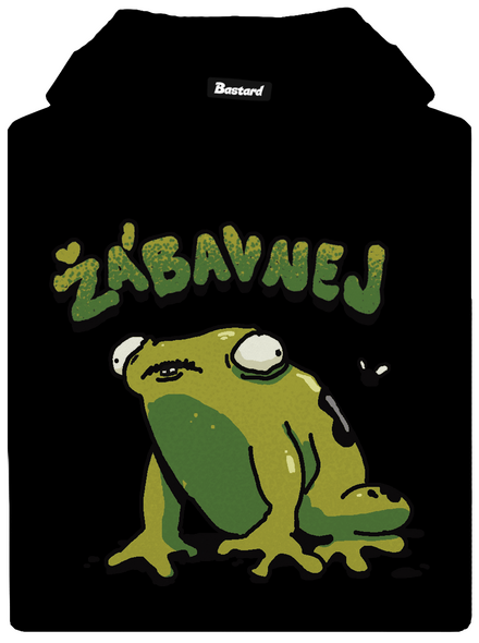 Žábavní pánská mikina klokanka Black
