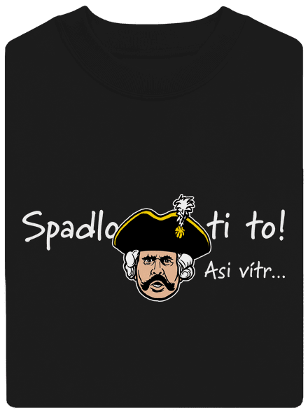 Spadlo ti to unisex mikina bez kapuce Black