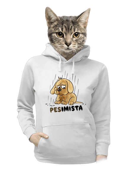 Pesimista  dámská mikina klokanka White