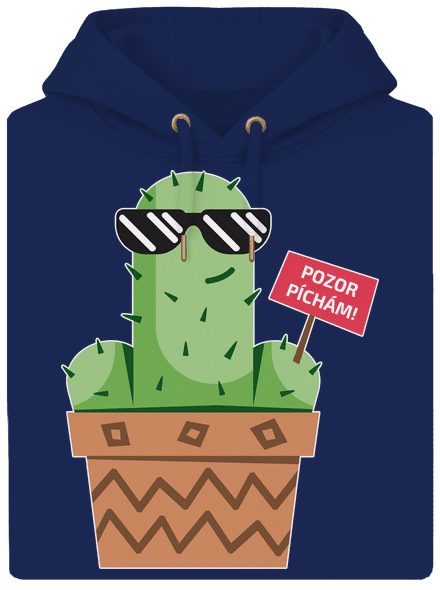 Pozor píchám unisex mikina premium Navy