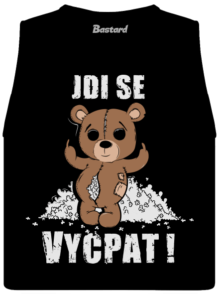 Jdi se vycpat dámské tílko volné Black