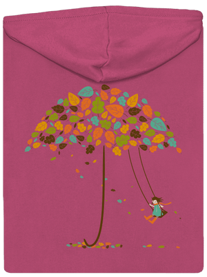 Radost z podzimu dámská mikina na zip Magenta