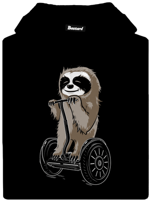 Lenochod pánská mikina klokanka Black