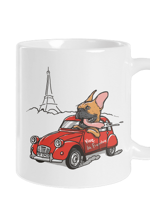 Francouzský buldoček klasický hrnek White