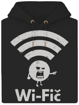 Wifič unisex mikina premium Dark Black