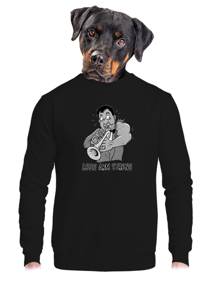 Louis Armstrong unisex mikina bez kapuce Black