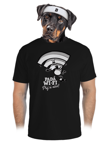 Padá wi-fi pánské sportovní tričko Black
