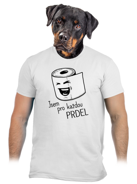 Prdel pánské tričko White