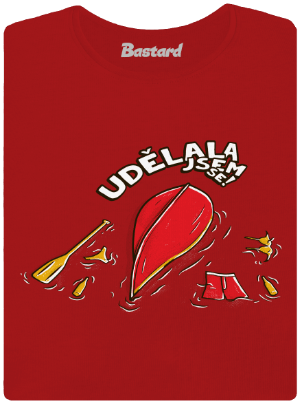 Udělal jsem se dámské tričko s lemem Red Mal