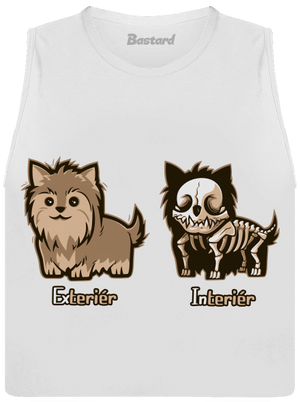 Teriér dámské tílko volné White