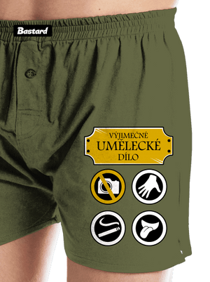 Umělecké dílo pánské trenky Khaki