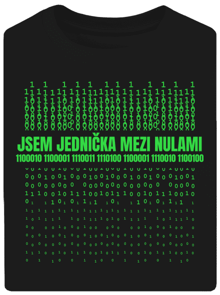Jednička mezi nulami unisex tričko oversized Black