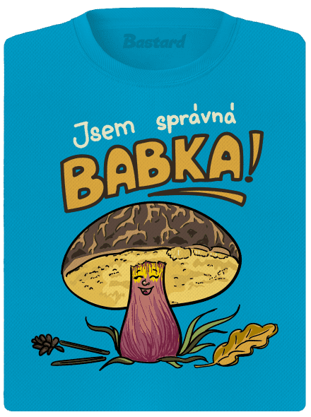 Babka a hříbeček dámské sportovní tričko Blue Atol