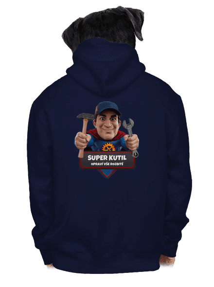 Super táta pánská mikina na zip Navy
