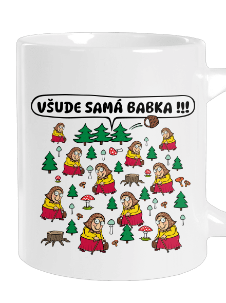 Všude samá babka velký hrnek White