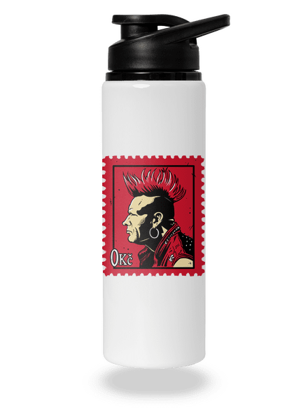 Známka punku lahev na vodu White