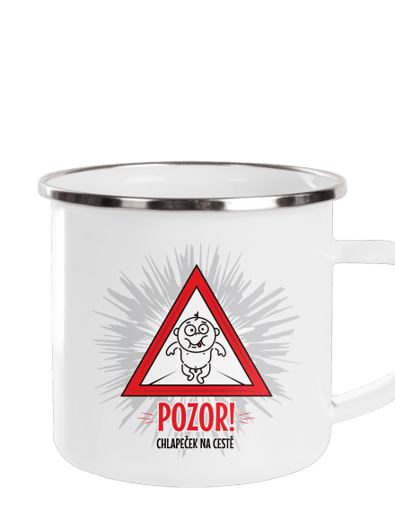 Chlapeček na cestě plecháček White