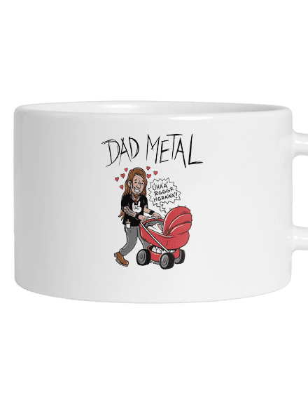 Dad metal hrnek makronka White