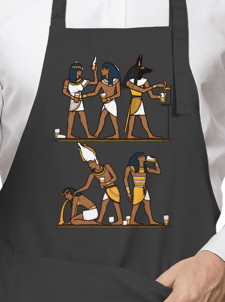 Egyptská párty zástěra Dark Grey