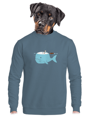 Rybaření  unisex mikina bez kapuce Nordic Blue