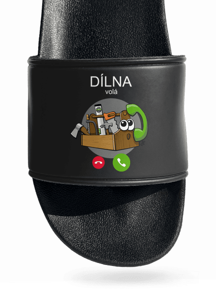 Dílna volá pantofle Black