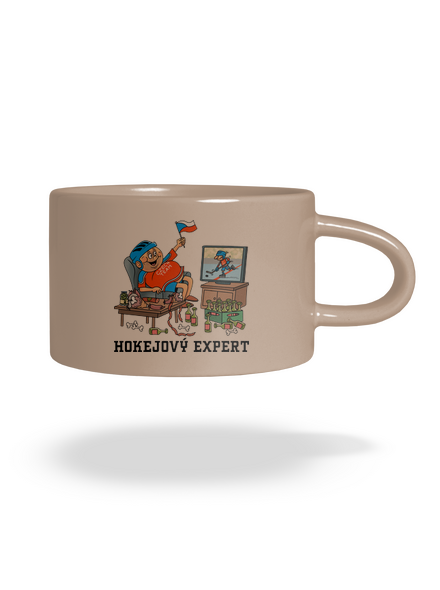 Hokejový expert hrnek makronka Brown Macaron