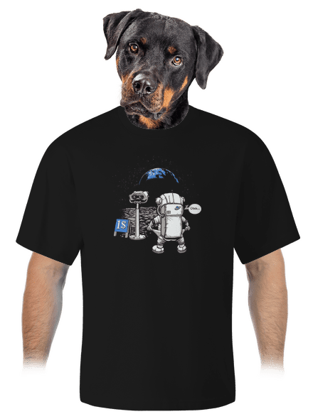 Kosmonaut unisex tričko oversized Black