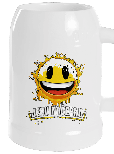 Jedu načerno půllitr White