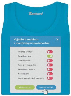 Manželské povinnosti dámské tílko klasické Blue Atol