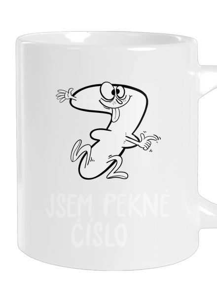 Jsem pěkné číslo velký hrnek White