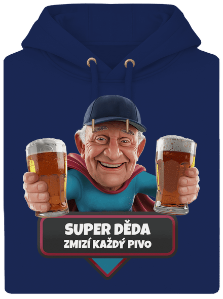 Super děda unisex mikina premium Navy