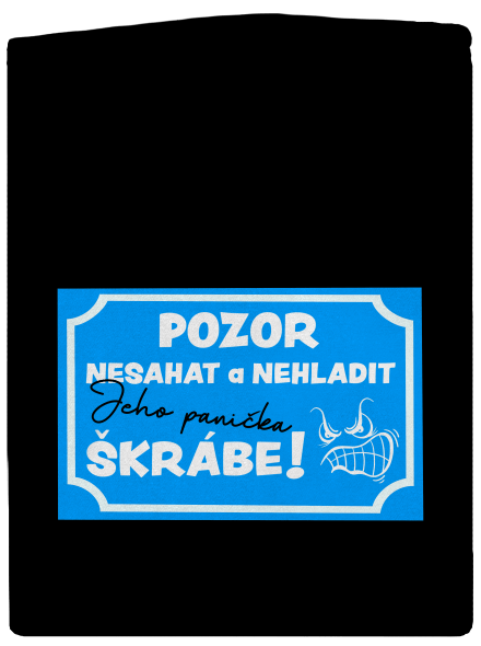 Pozor, nesahat pánská mikina na zip Black