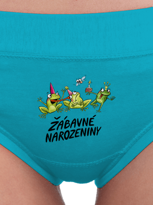 Žábavné narozeniny dámské kalhotky Turquoise