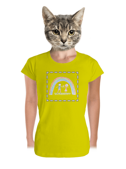 Dětské kresby - nahraj vlastní dámské tričko premium Lemon