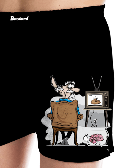 TV News pánské trenky Black