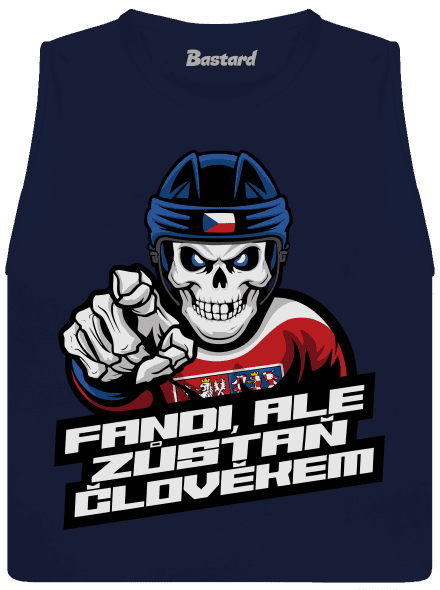 Fandi, ale zůstaň člověkem dámské tílko volné Navy