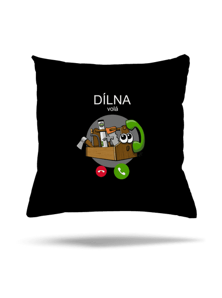 Dílna volá polštář Black