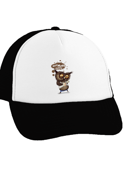 Potřebuju víc kafe kšiltovka truckerka Black cap