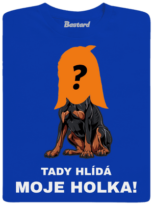 Tady hlídám já pánské dlouhý rukáv Royal Blue