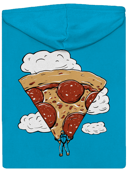 Pizzašutista dámská mikina na zip Blue Atol