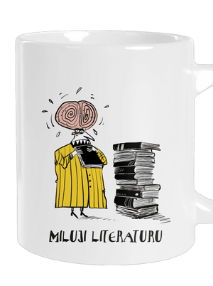 Miluji literaturu velký hrnek White